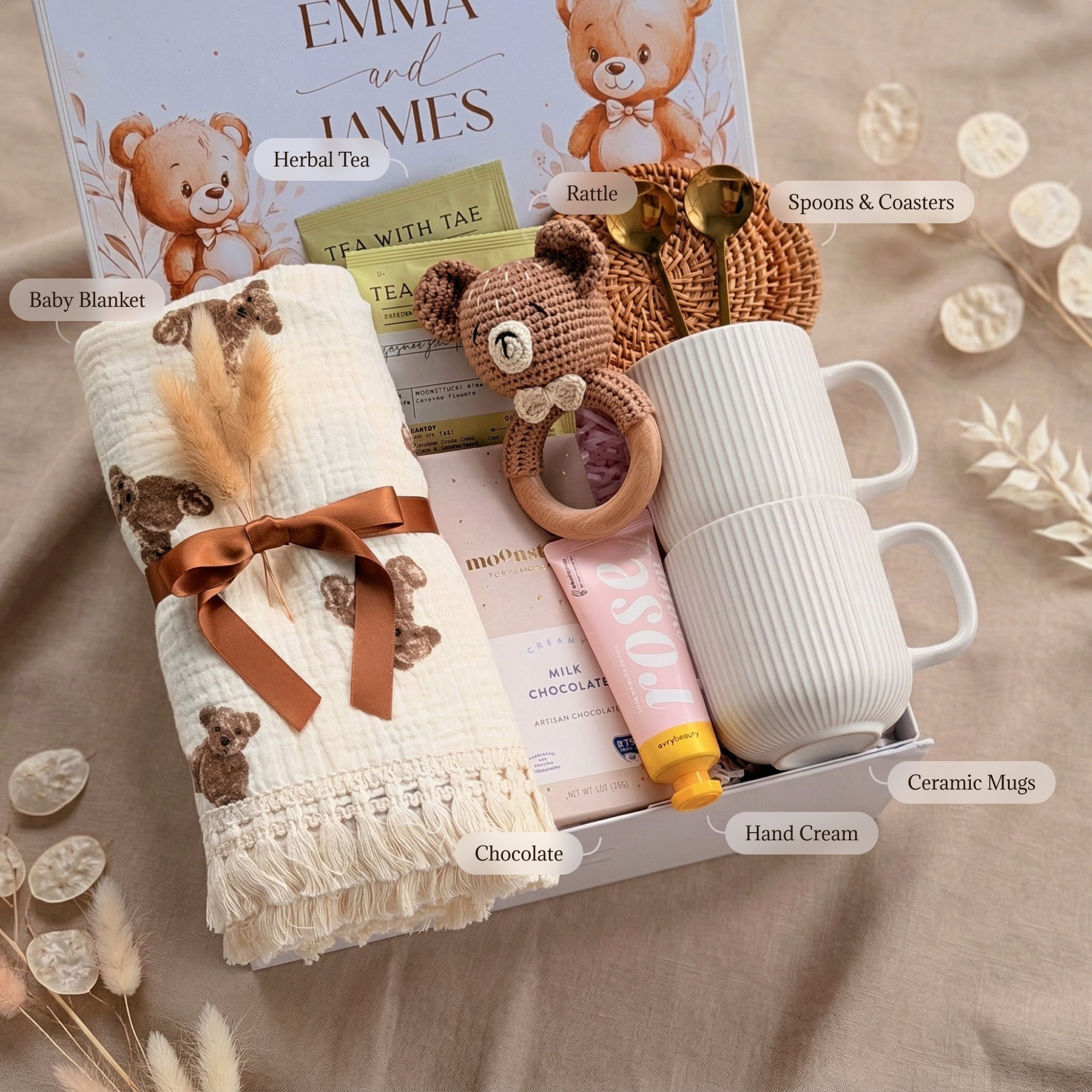 Little Teddy Cozy Box — inside view