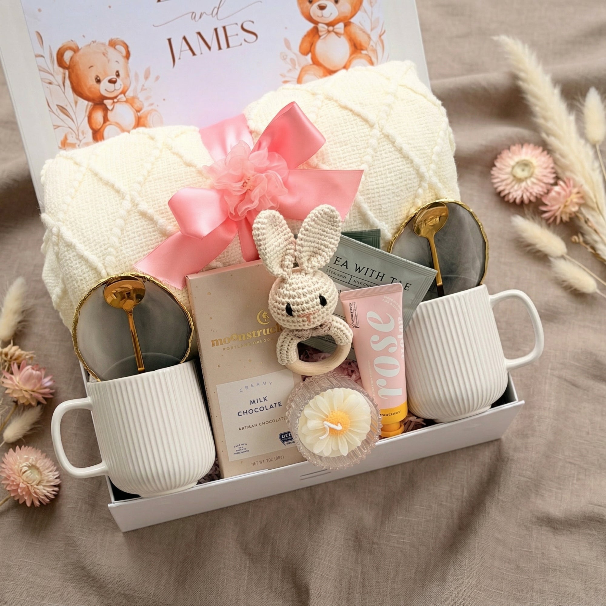 Blush Teddy Love Box — front view