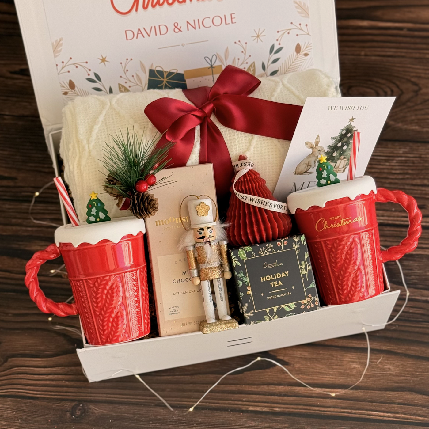 Fireside Duo Ornament Box — front view