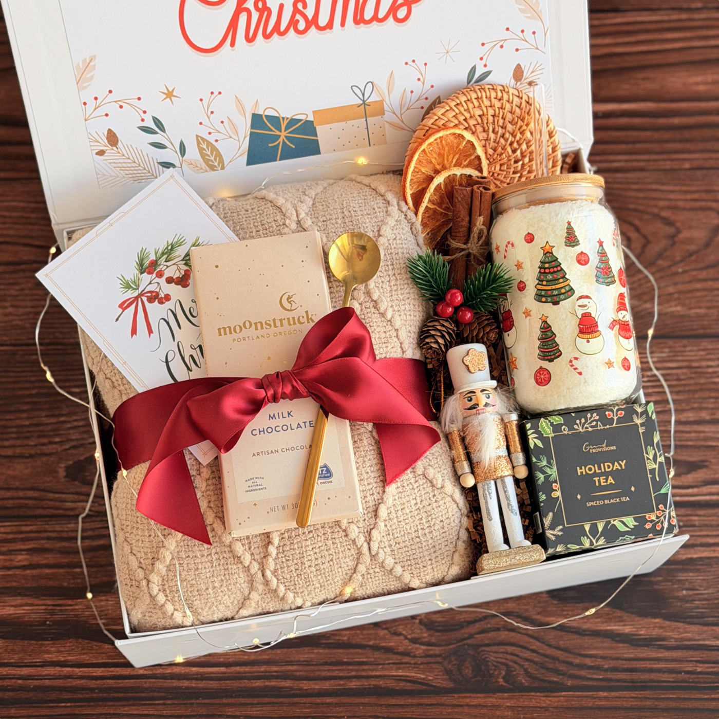 Holiday Tea & Nutcracker Box — front view