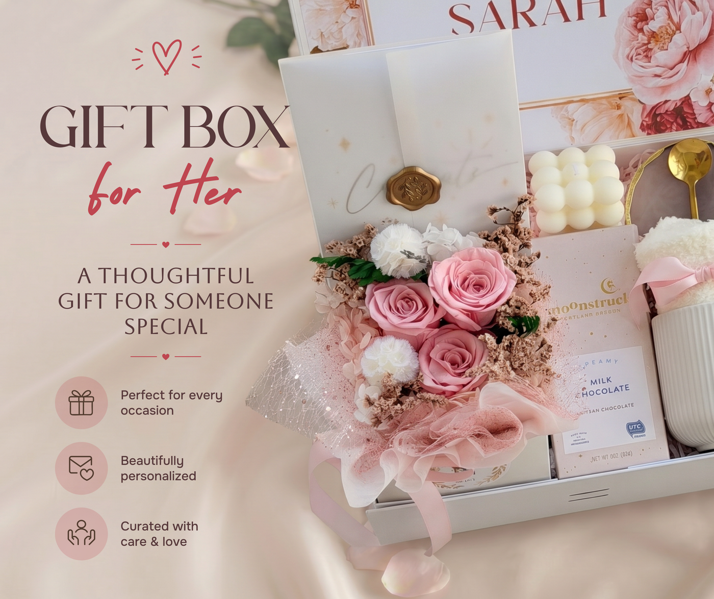 Cozy Blooms Gift Box — close-up detail 3