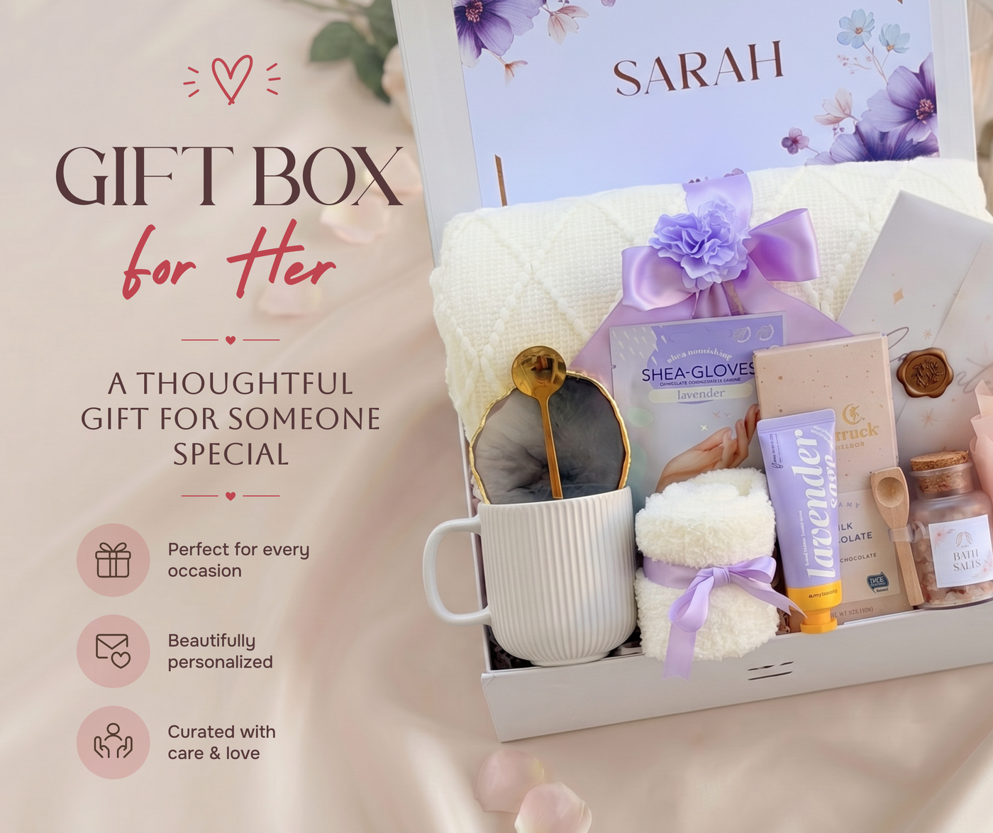 Shea Butter & Blanket Comfort Box — close-up detail 3