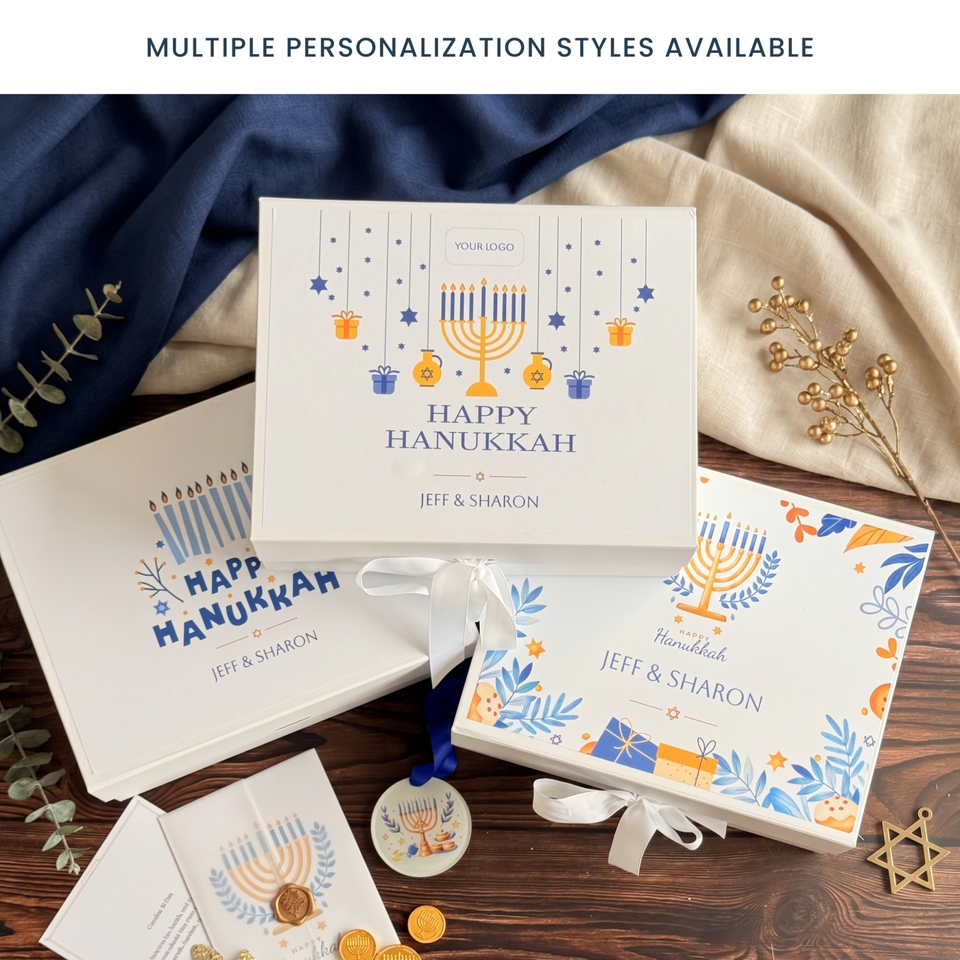 Hanukkah Coins & Cocoa Duo Box — close-up detail 1