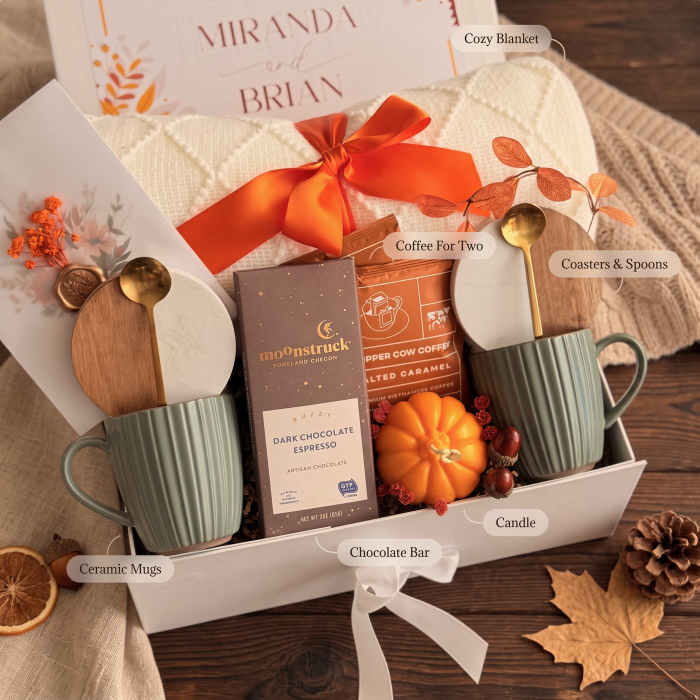Blanket & Cocoa Duo Box — inside view