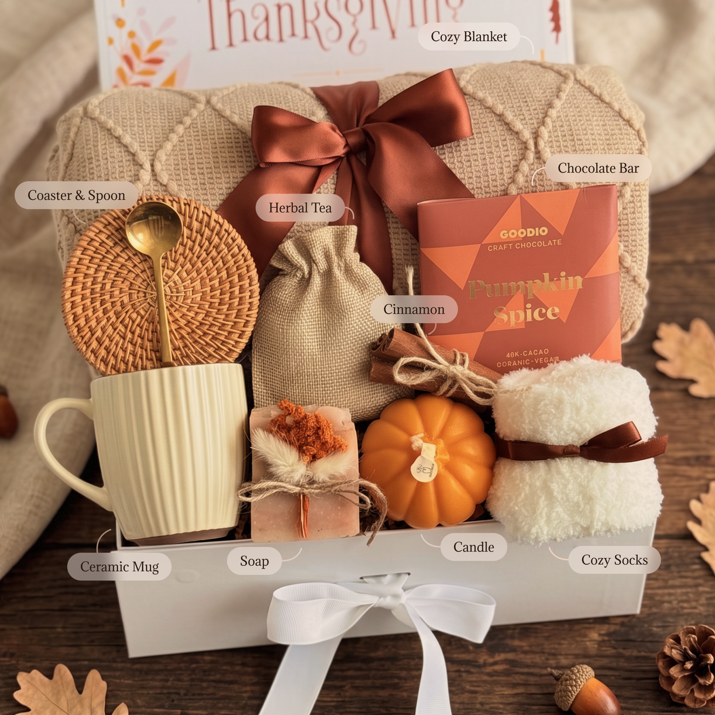 Cinnamon Soak & Soap Retreat Box — inside view