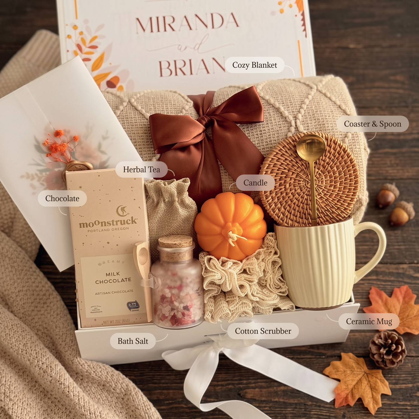 Herbal Tea & Bath Salt Haven Box — inside view