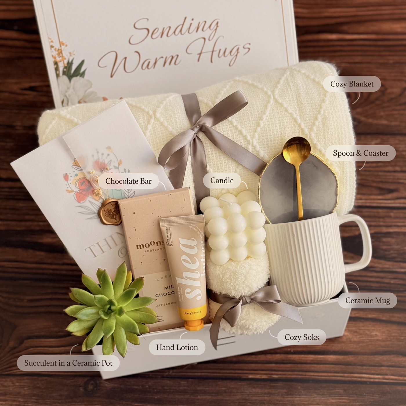 Succulent & Soft Blanket Box — inside view