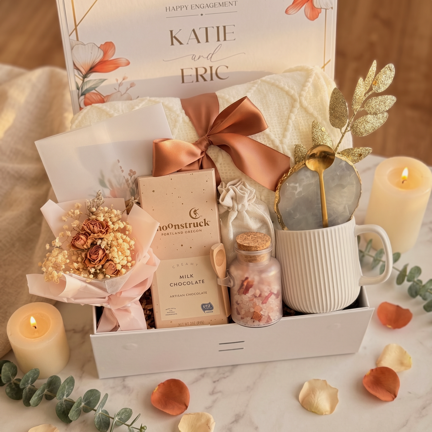 Bath Salts & Blanket Solace Box — front view