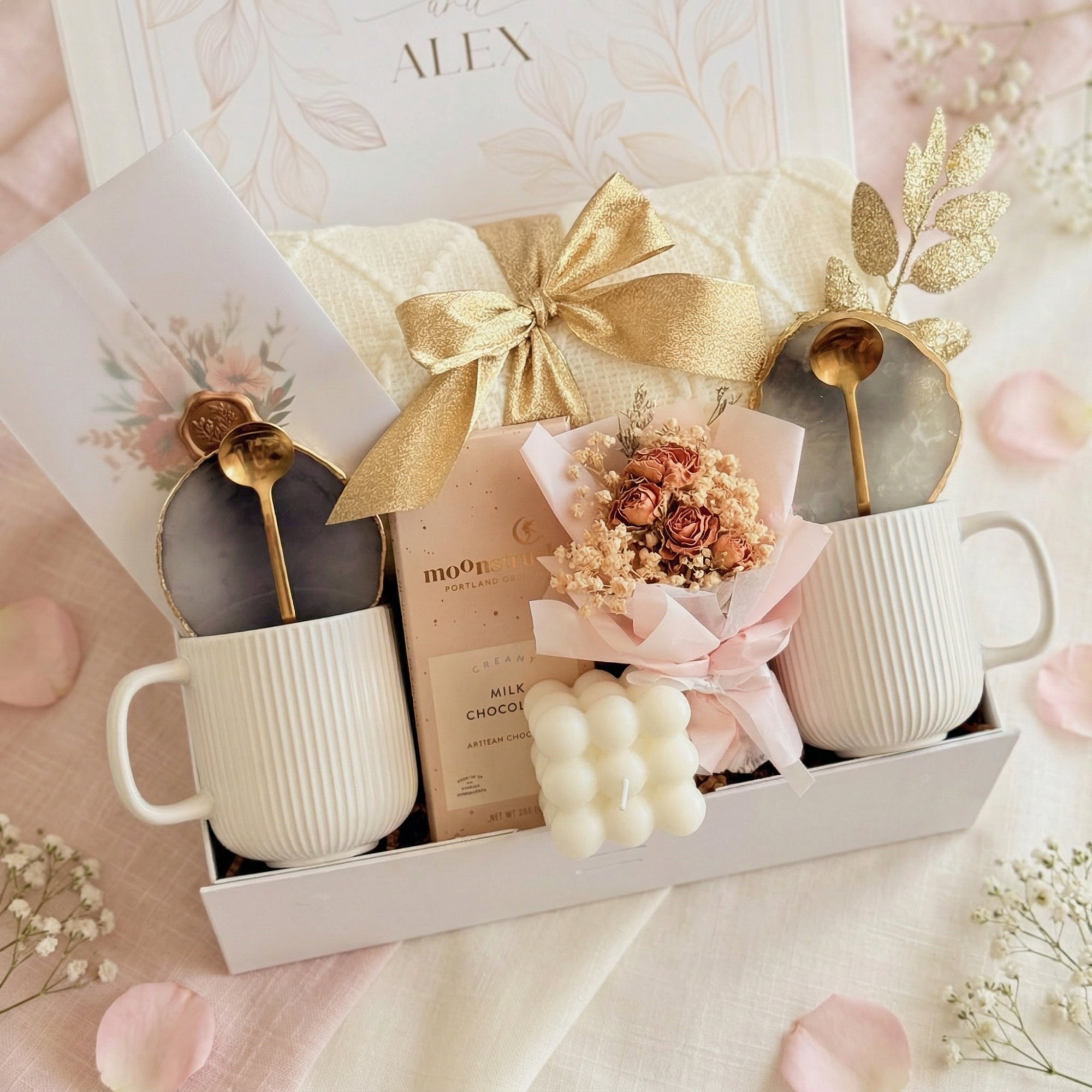 Golden Love Story Box — front view