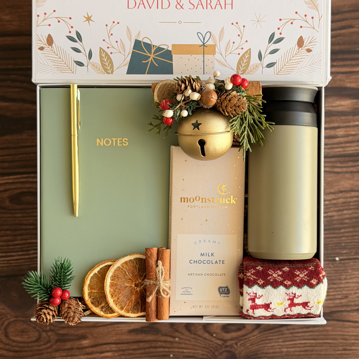 Jingle & Journal Holiday Box — front view