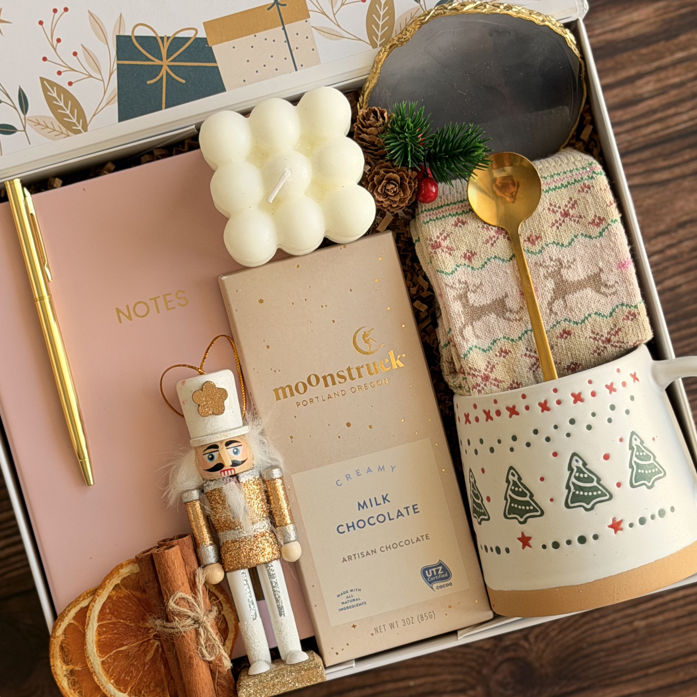 Nutcracker Journal & Cocoa Box — inside view