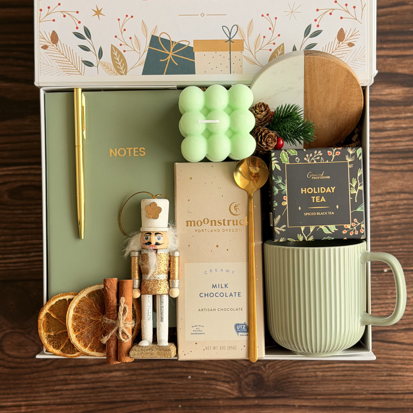 Angel & Cinnamon Holiday Box — front view