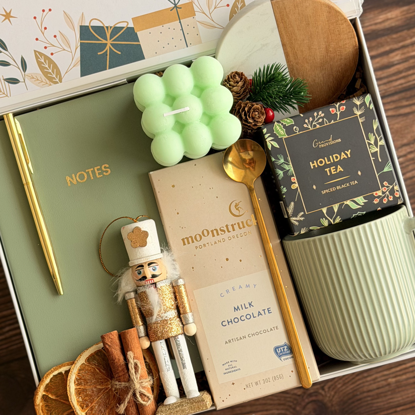 Angel & Cinnamon Holiday Box — inside view