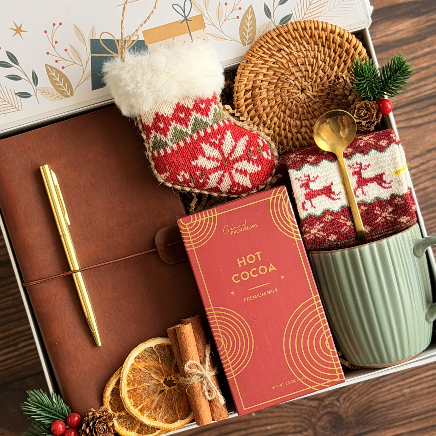 Cocoa & Cinnamon Journal Box — inside view