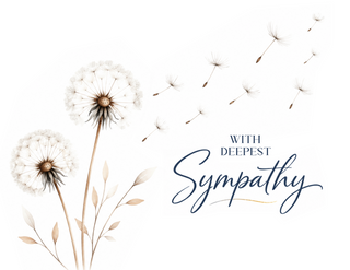 With Deepest Sympathy, Dandelions